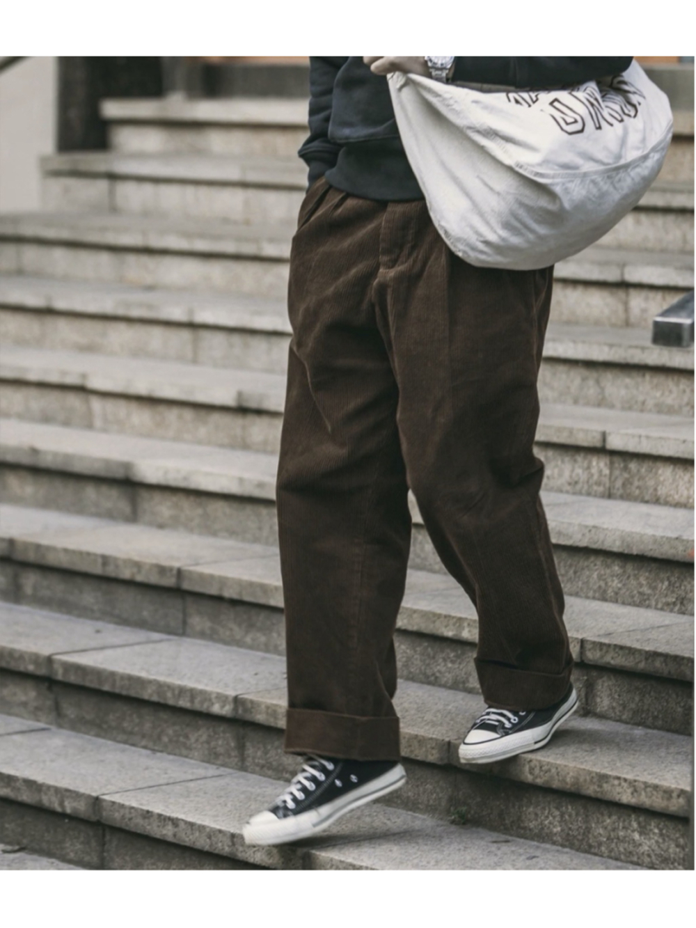 12.5 oz 8 Wale Corduroy Trousers - Brown S